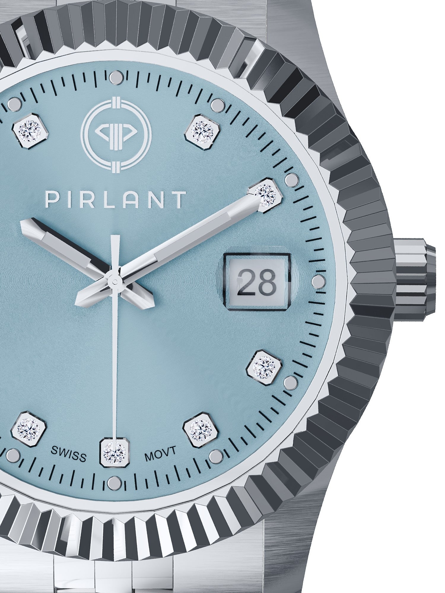PIRLANT Ice Blue Dial Women's Watch