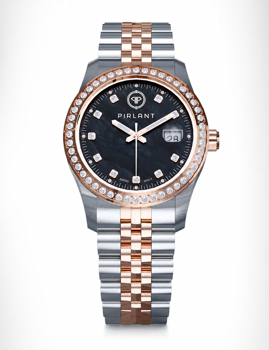 PIRLANT Black Mother-of-Pearl Dial Women's Watch