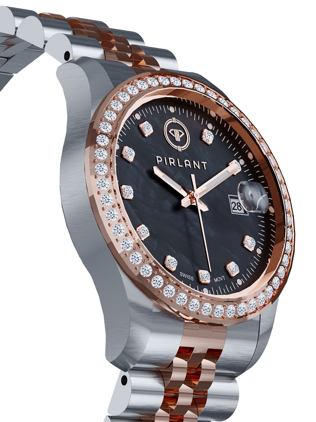 PIRLANT Black Mother-of-Pearl Dial Women's Watch