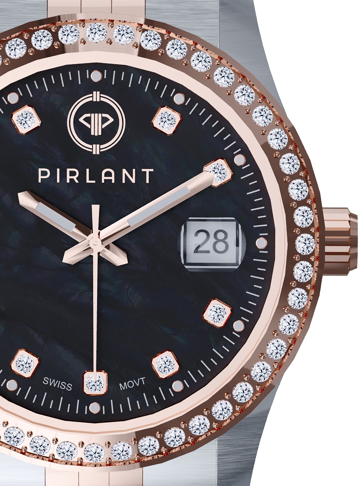 PIRLANT Black Mother-of-Pearl Dial Women's Watch Secondary image