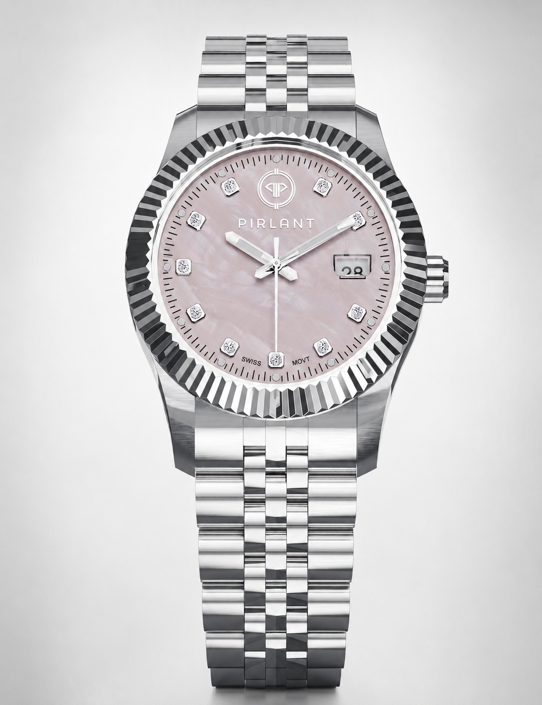 PIRLANT Pink Mother-of-Pearl Dial Women's Watch Main image
