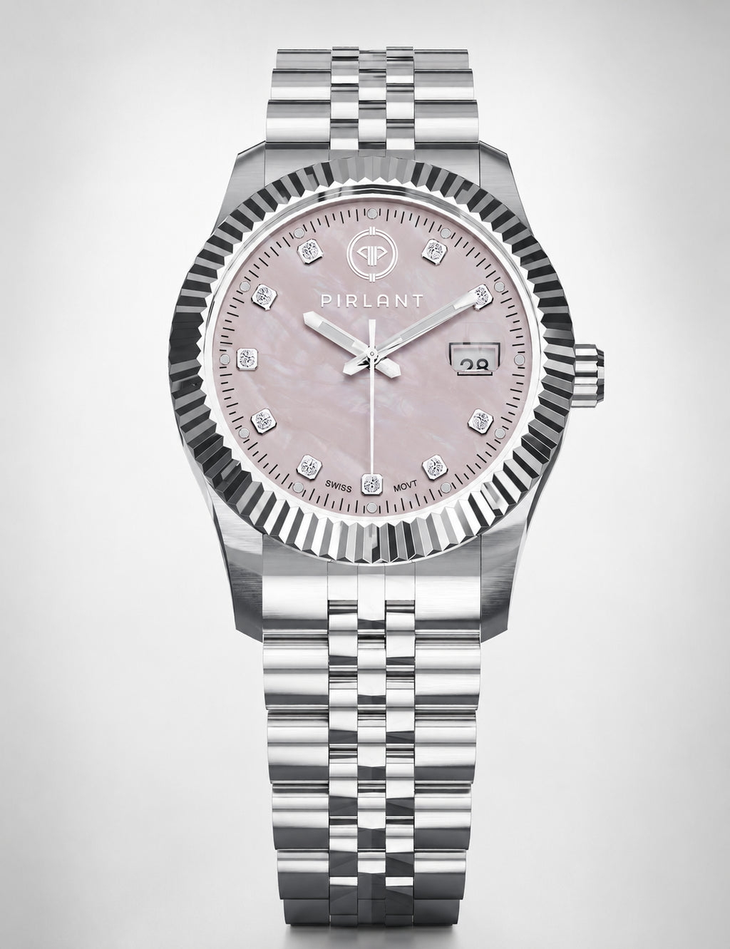 PIRLANT Pink Mother-of-Pearl Dial Women's Watch