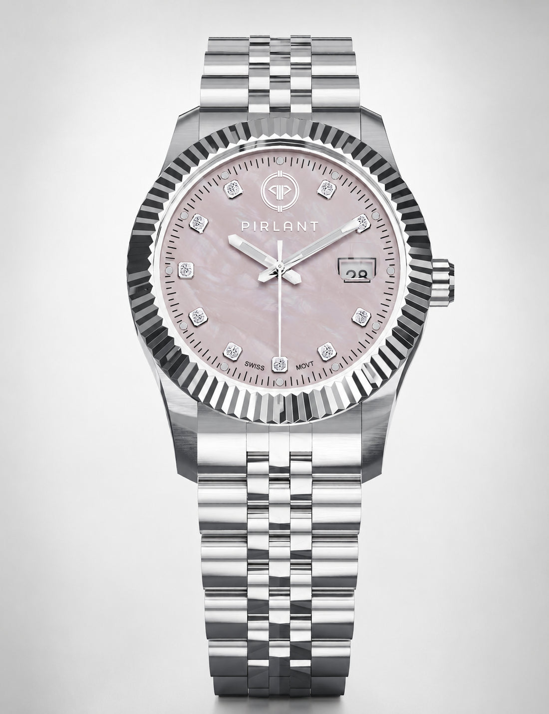 PIRLANT Pink Mother-of-Pearl Dial Women's Watch