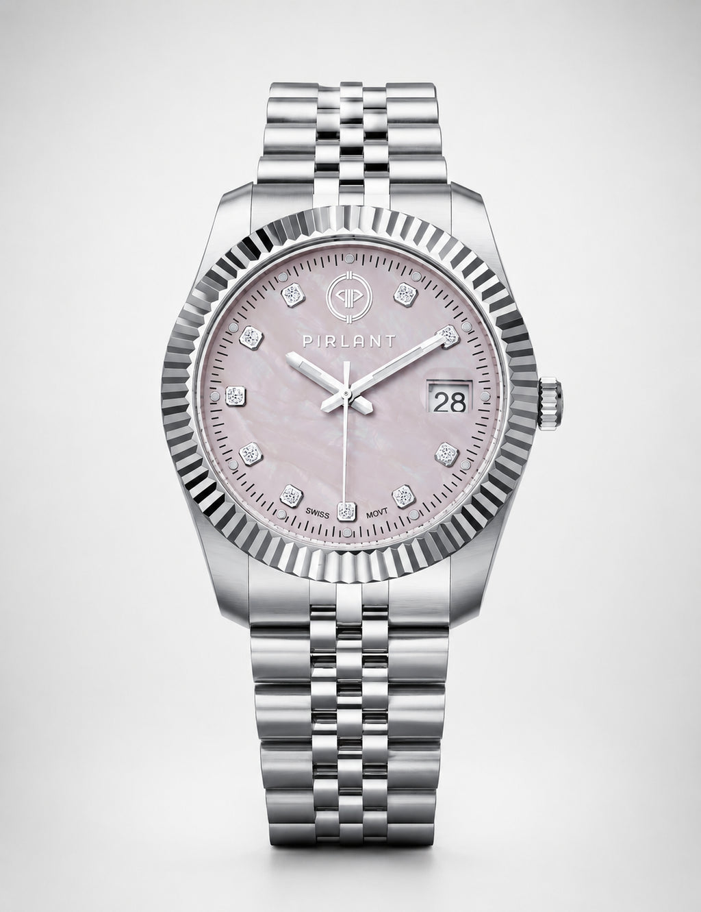 PIRLANT Pink Mother-of-Pearl Dial Women's Watch