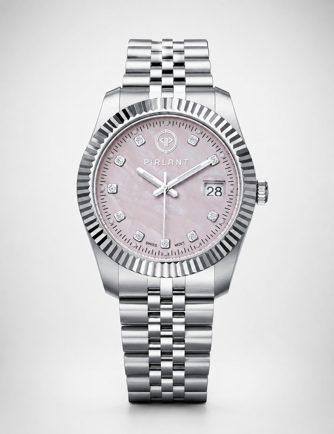 PIRLANT Pink Mother-of-Pearl Dial Women's Watch