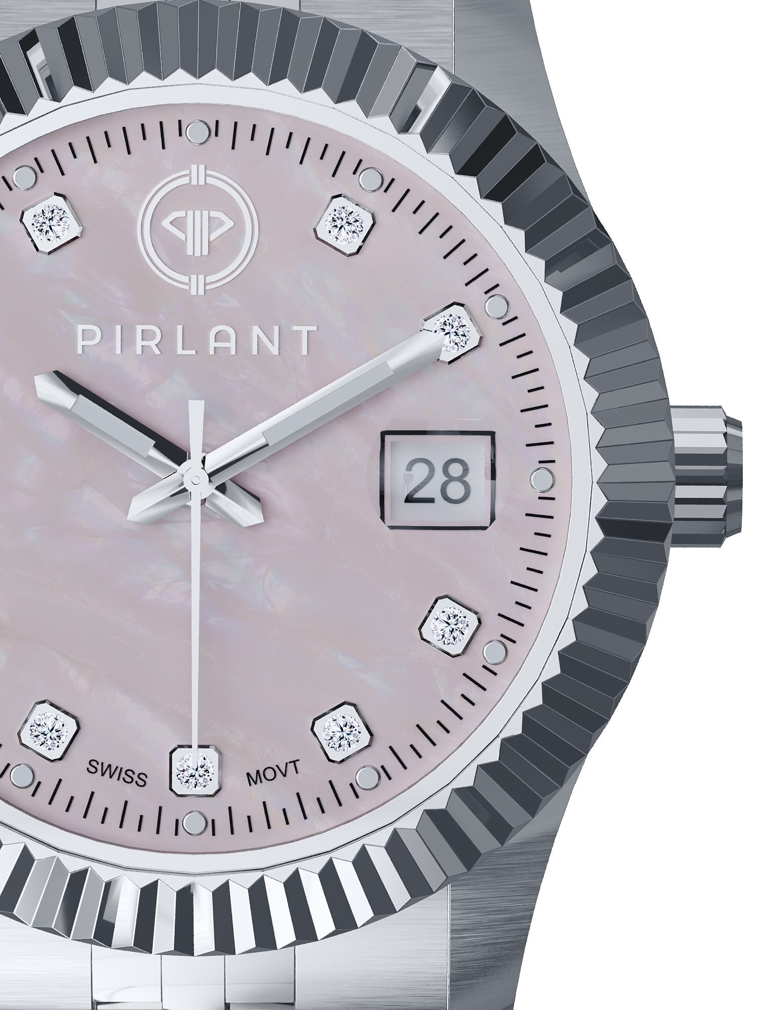 PIRLANT Pink Mother-of-Pearl Dial Women's Watch