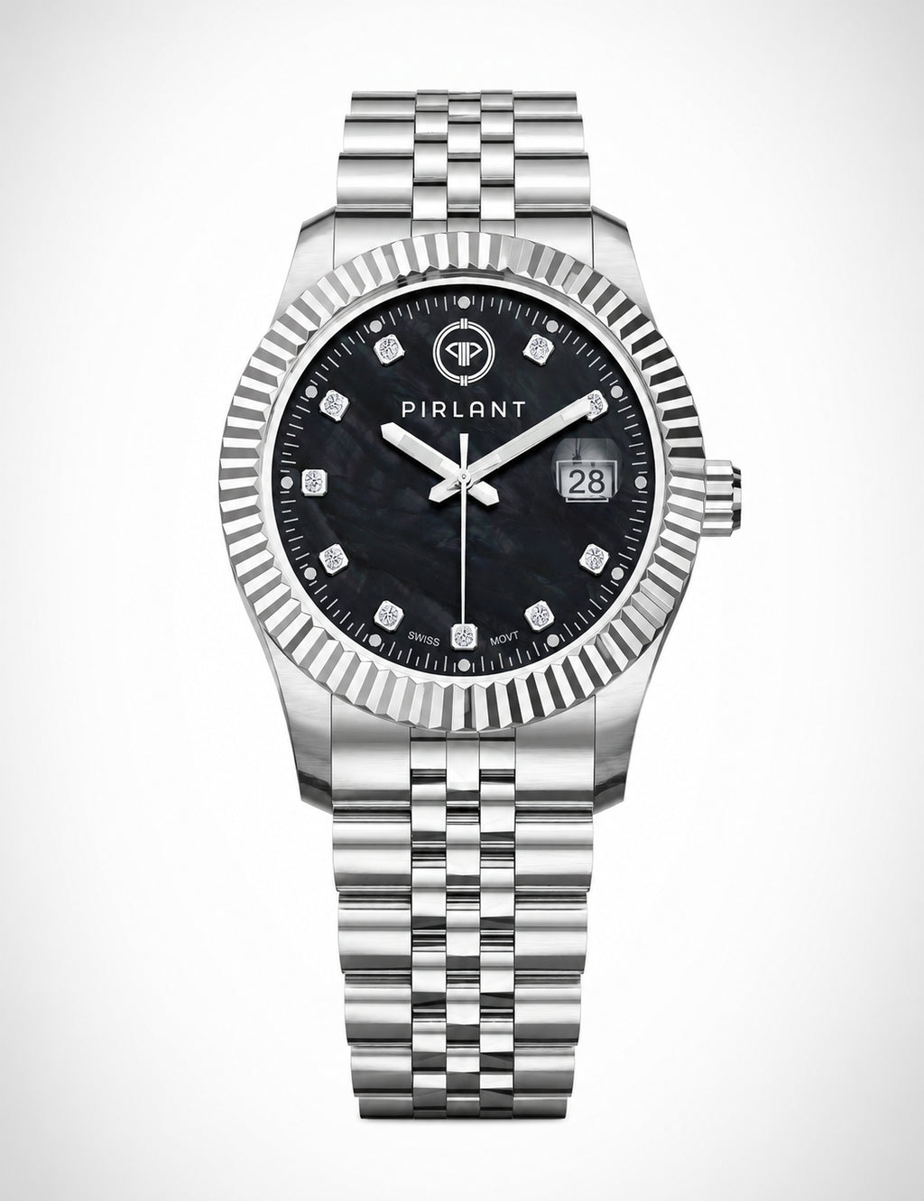 PIRLANT Black Mother-of-Pearl Dial Women's Watch
