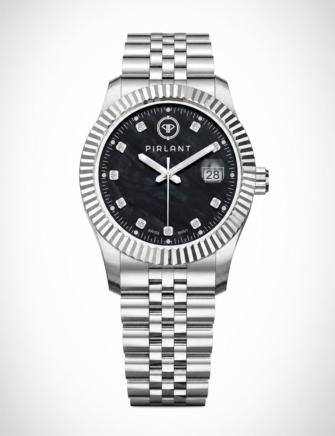PIRLANT Black Mother-of-Pearl Dial Women's Watch