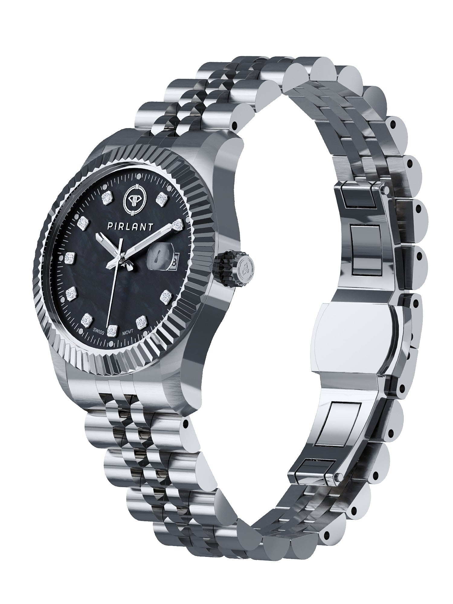 PIRLANT Black Mother-of-Pearl Dial Women's Watch