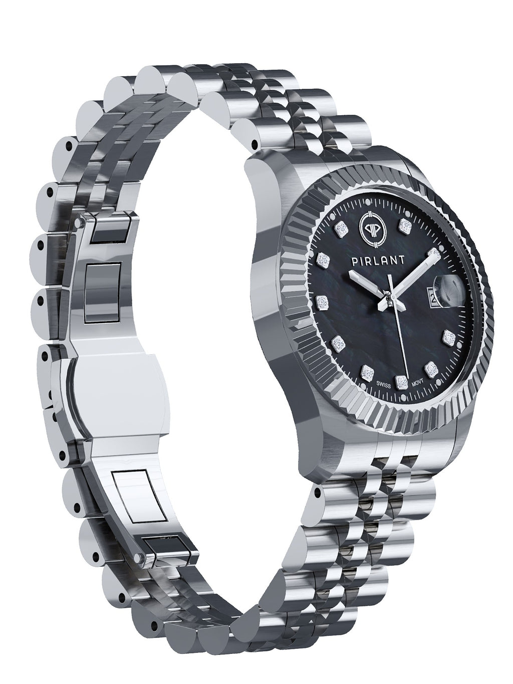 PIRLANT Black Mother-of-Pearl Dial Women's Watch