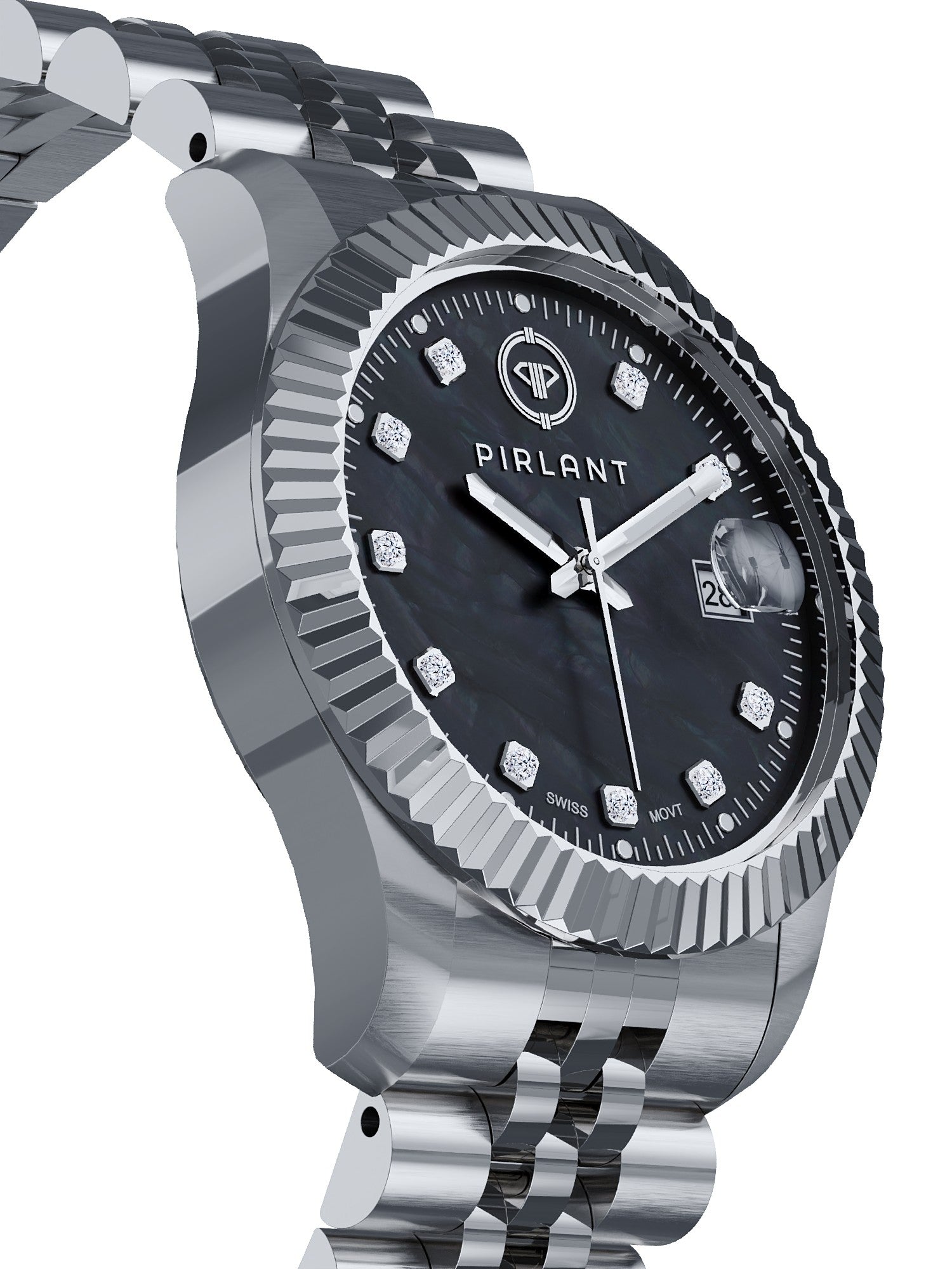 PIRLANT Black Mother-of-Pearl Dial Women's Watch