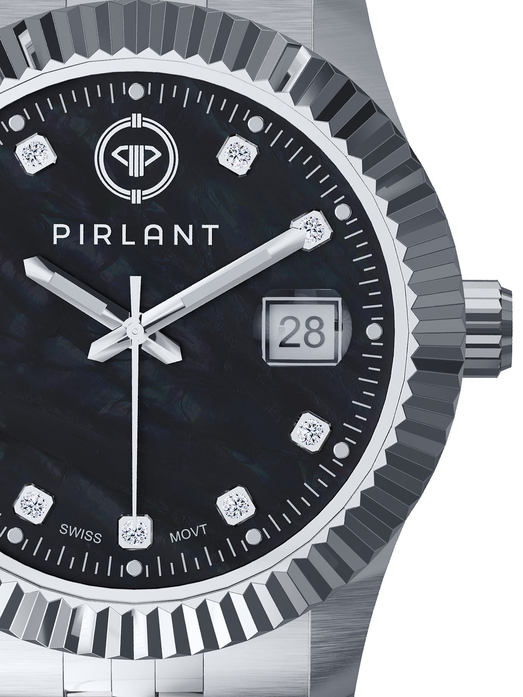 PIRLANT Black Mother-of-Pearl Dial Women's Watch