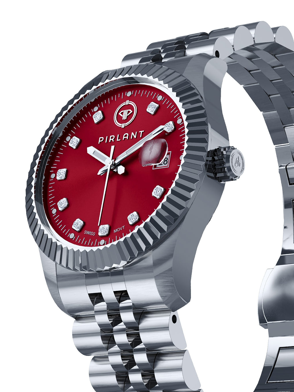 PIRLANT Red Dial Women's Watch