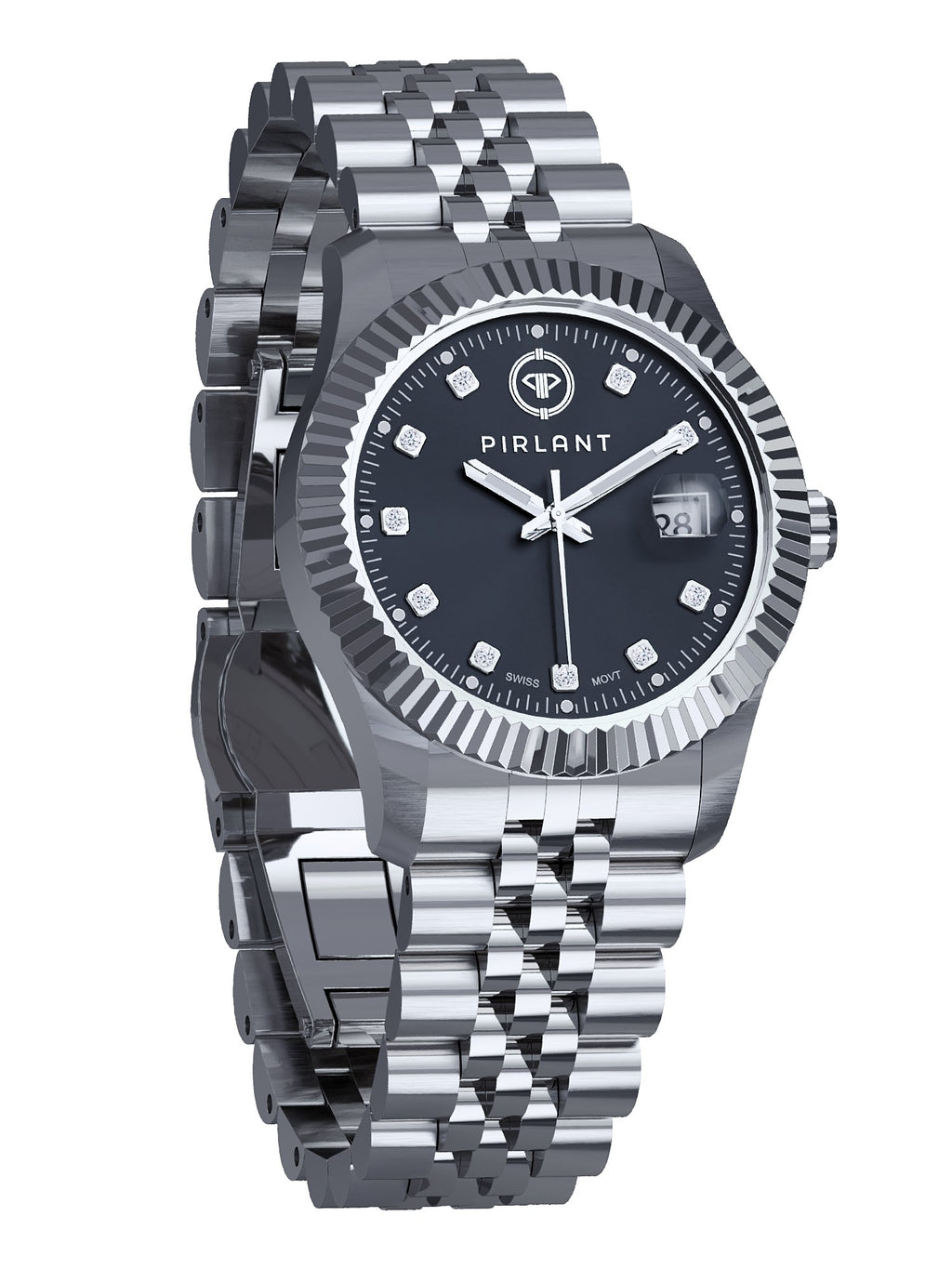 PIRLANT Black Dial Women's Watch