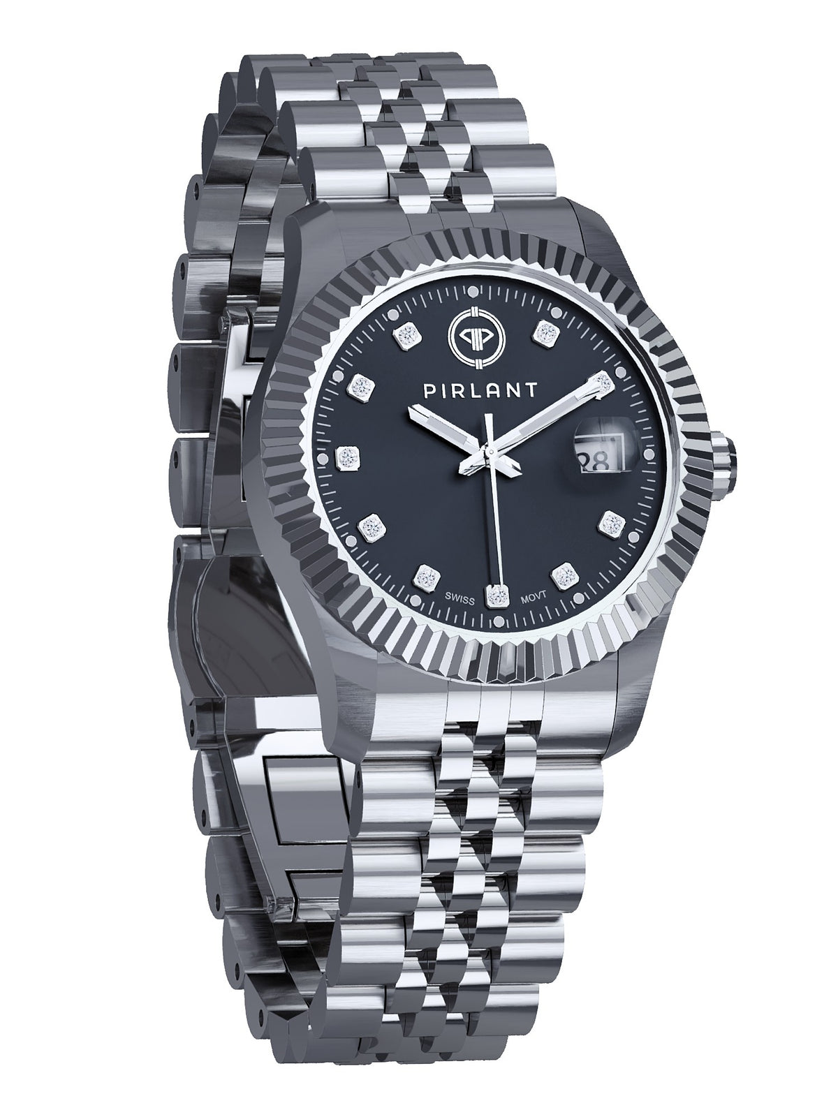 PIRLANT Black Dial Women's Watch