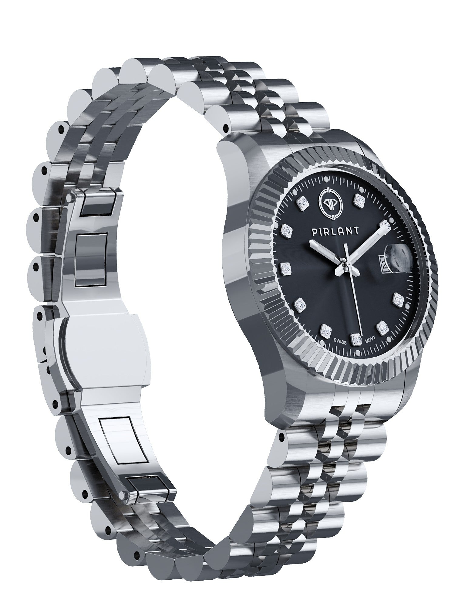 PIRLANT Black Dial Women's Watch