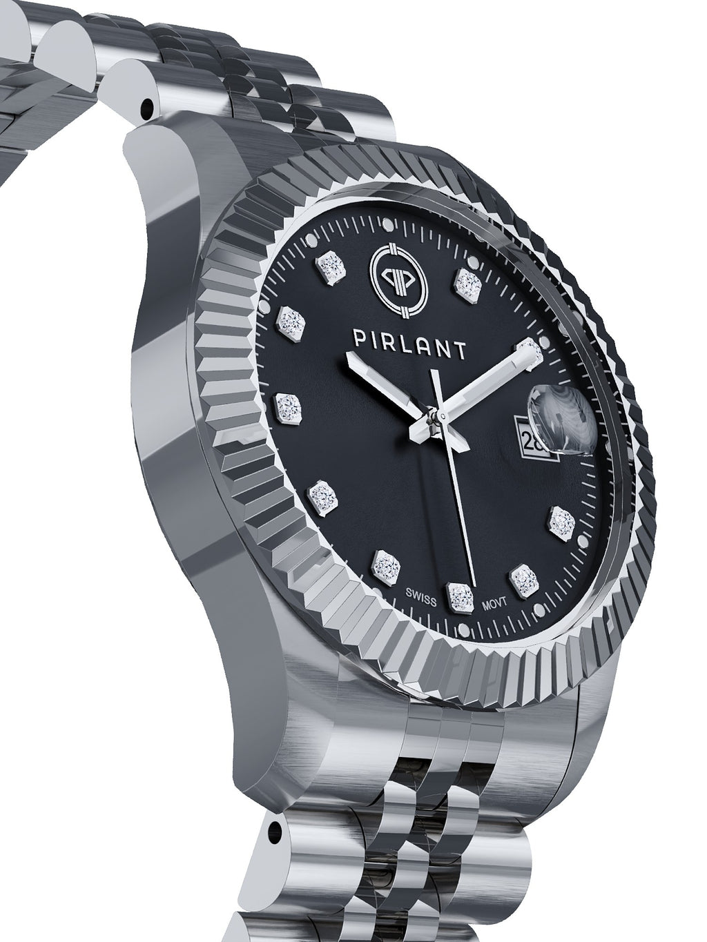 PIRLANT Black Dial Women's Watch