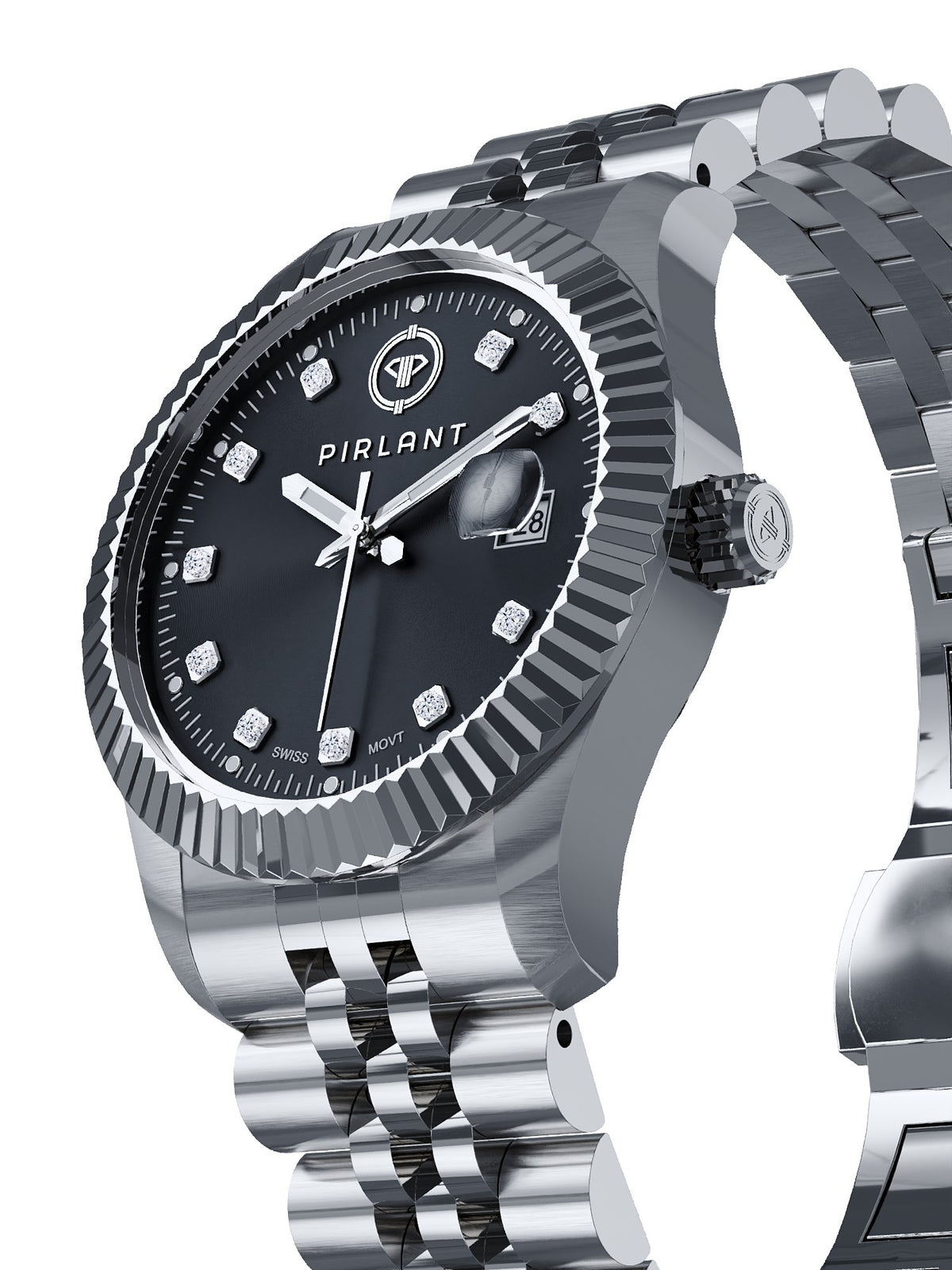 PIRLANT Black Dial Women's Watch