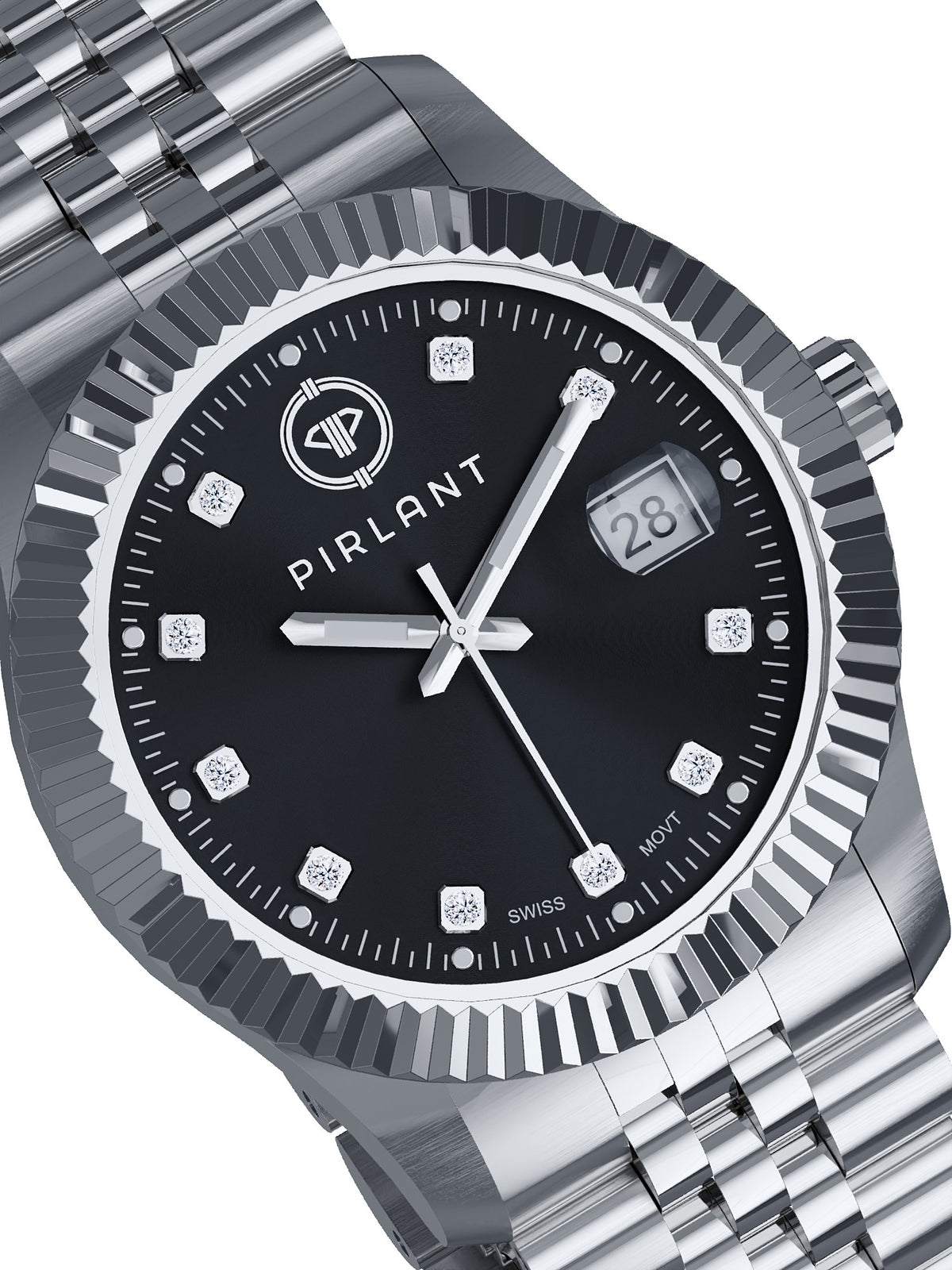 PIRLANT Black Dial Women's Watch