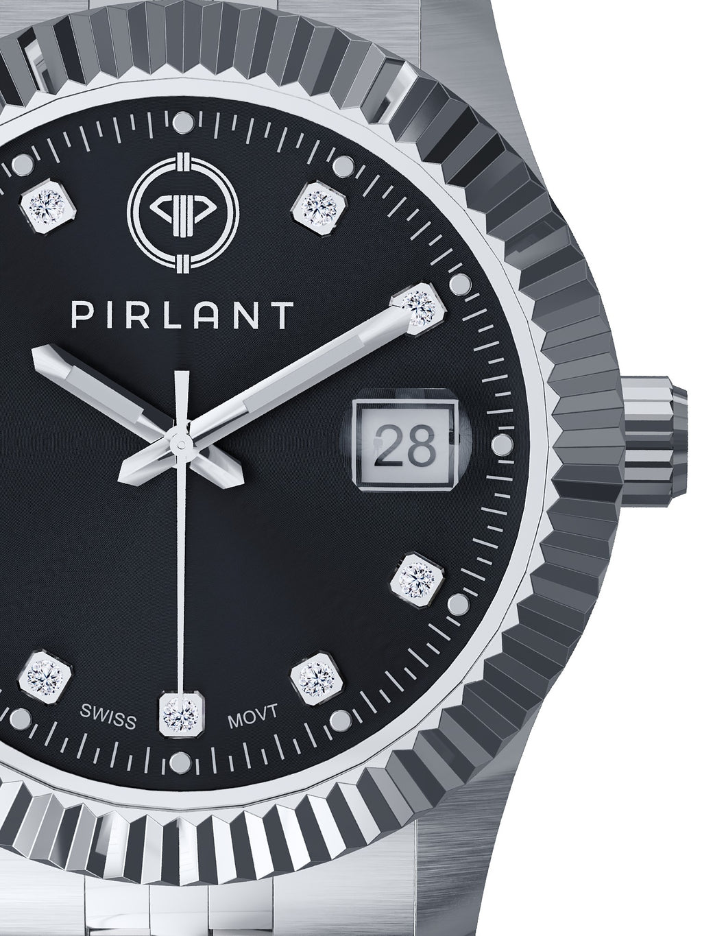 PIRLANT Black Dial Women's Watch
