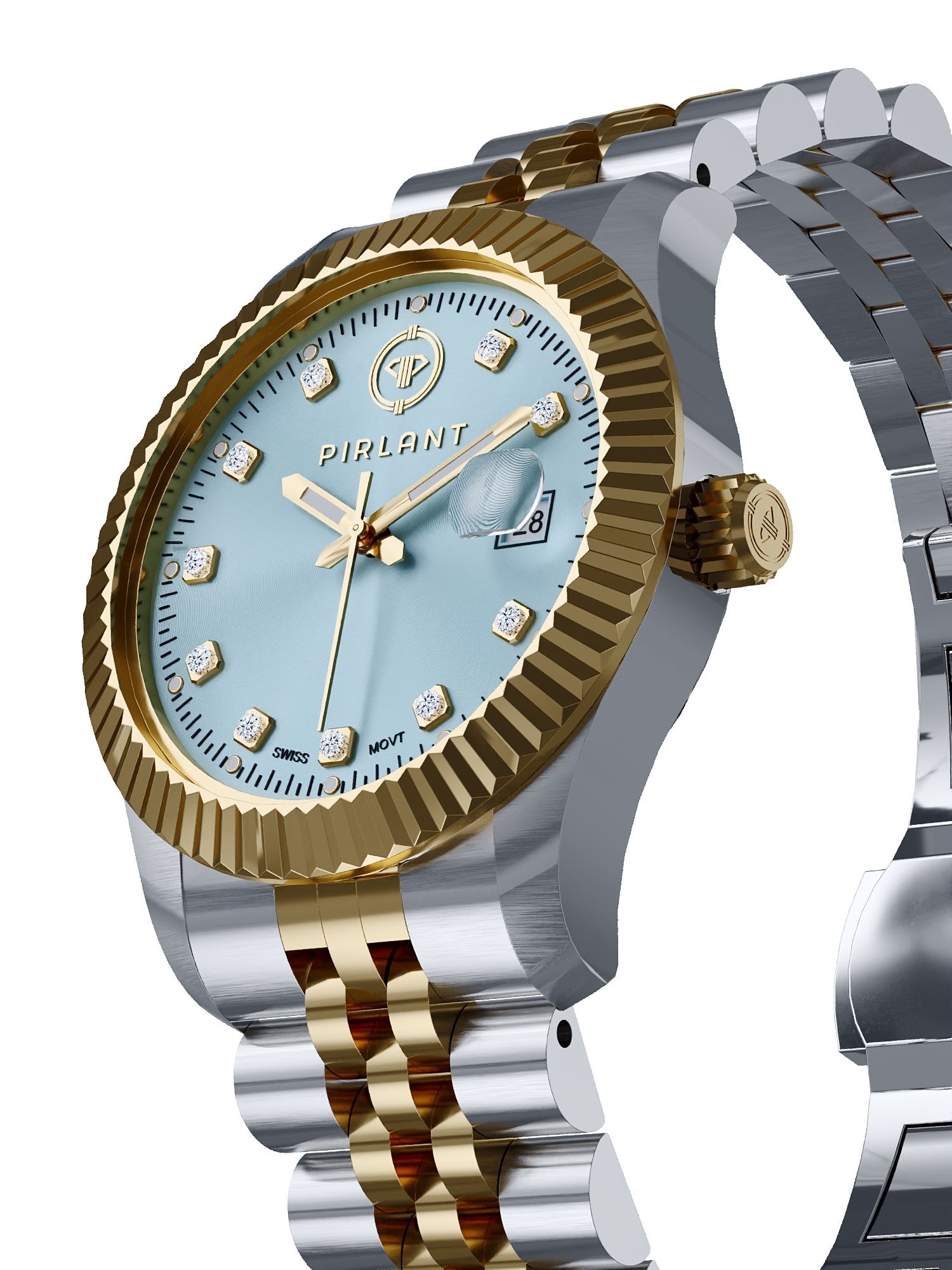 PIRLANT Ice Blue Dial Women's Watch