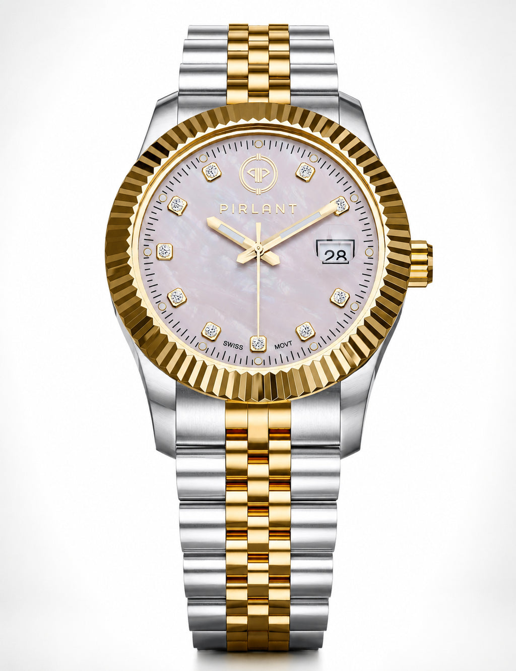 PIRLANT Pink Mother-of-Pearl Dial Women's Watch