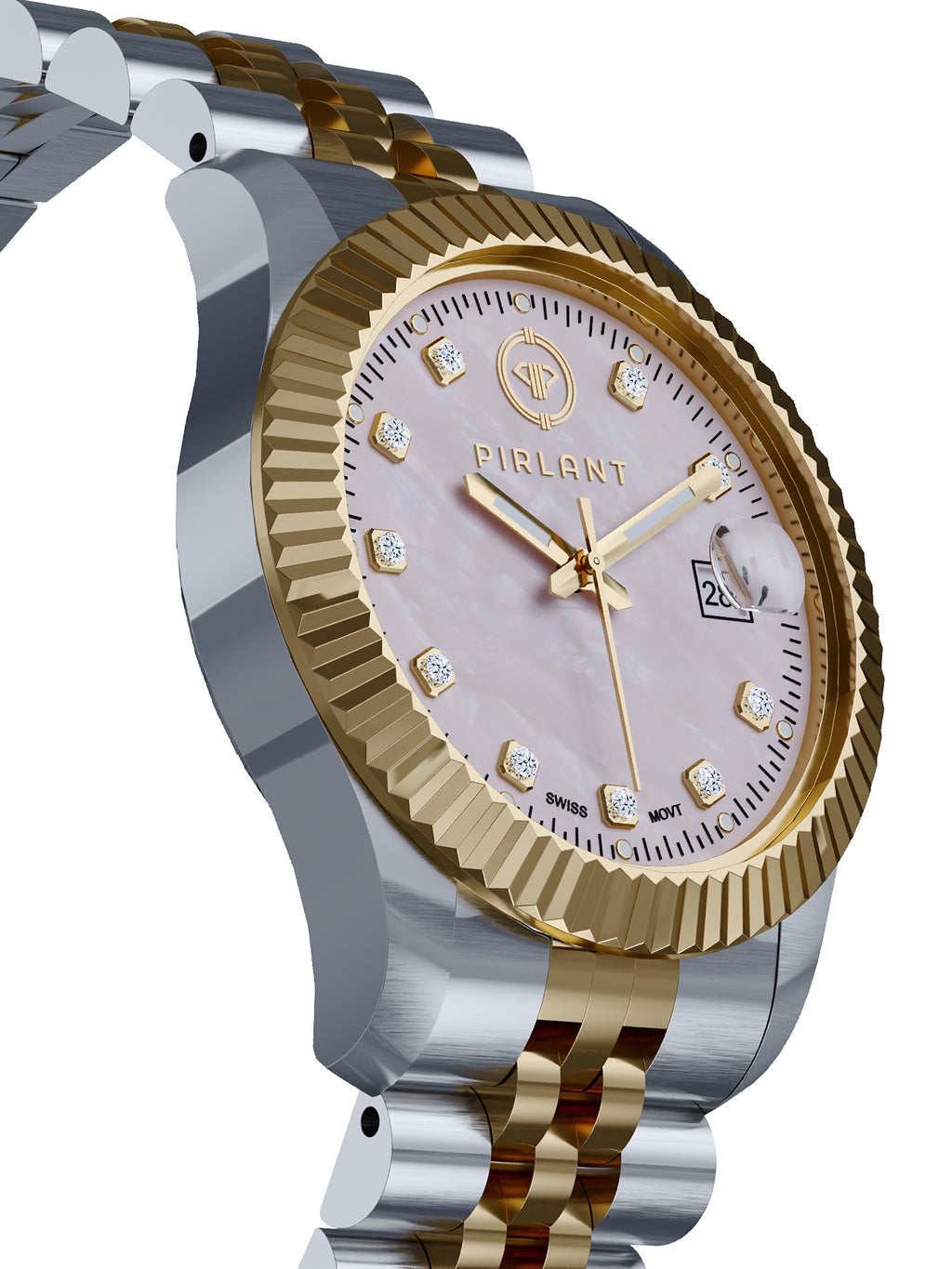 PIRLANT Pink Mother-of-Pearl Dial Women's Watch