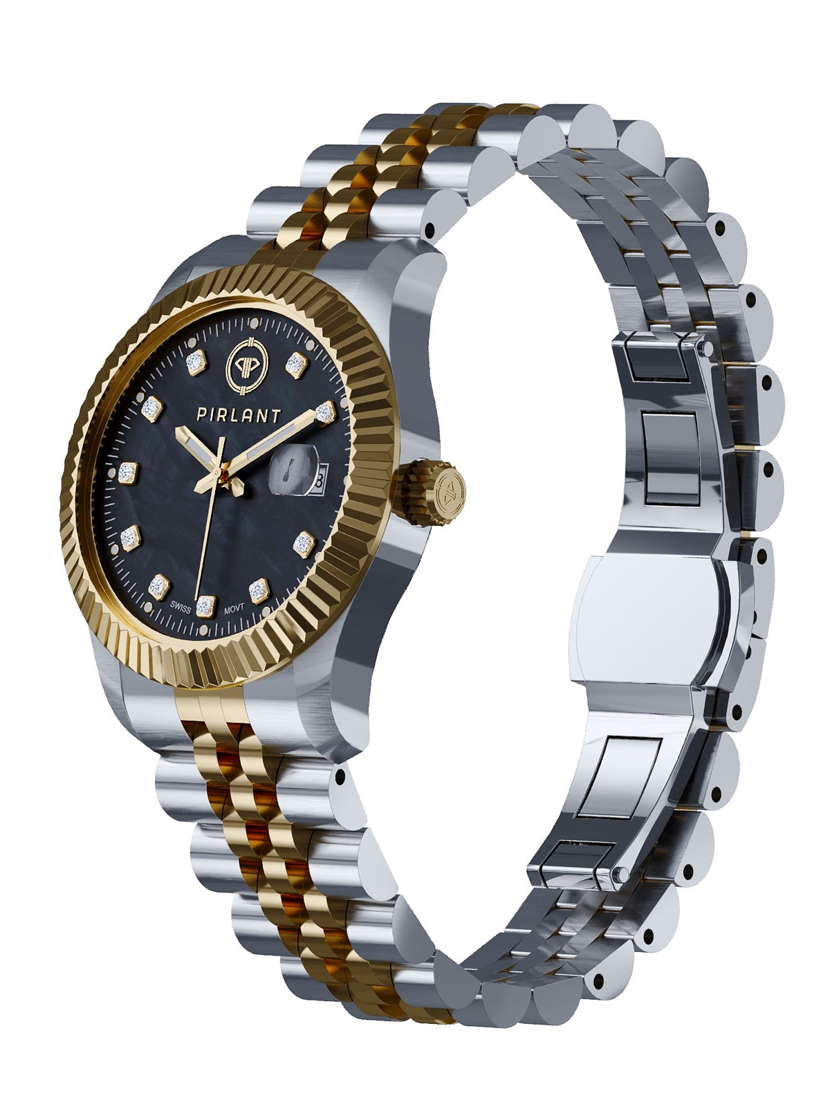 PIRLANT Black Mother-of-Pearl Dial Women's Watch
