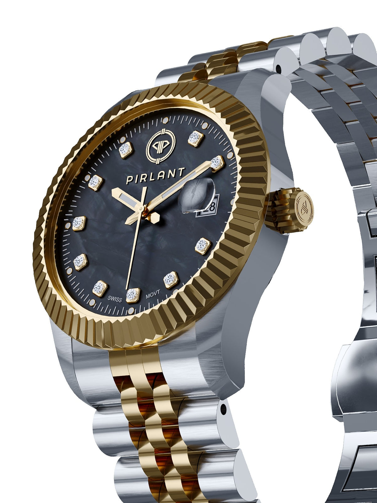 PIRLANT Black Mother-of-Pearl Dial Women's Watch