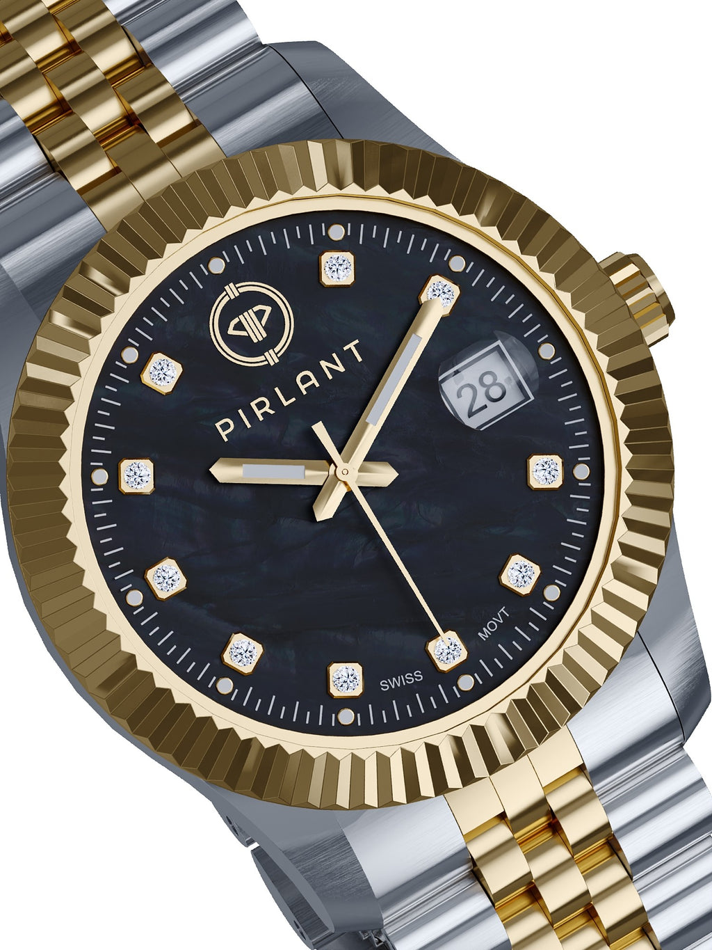 PIRLANT Black Mother-of-Pearl Dial Women's Watch