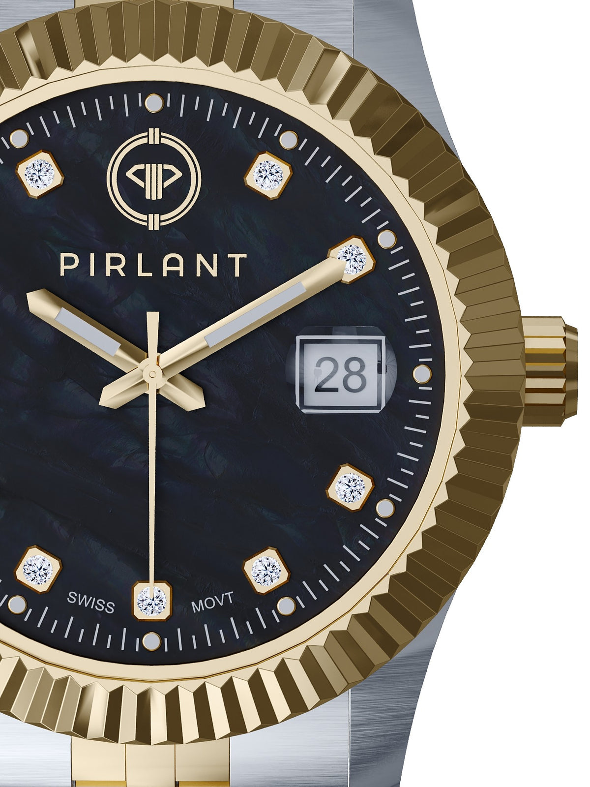 PIRLANT Black Mother-of-Pearl Dial Women's Watch