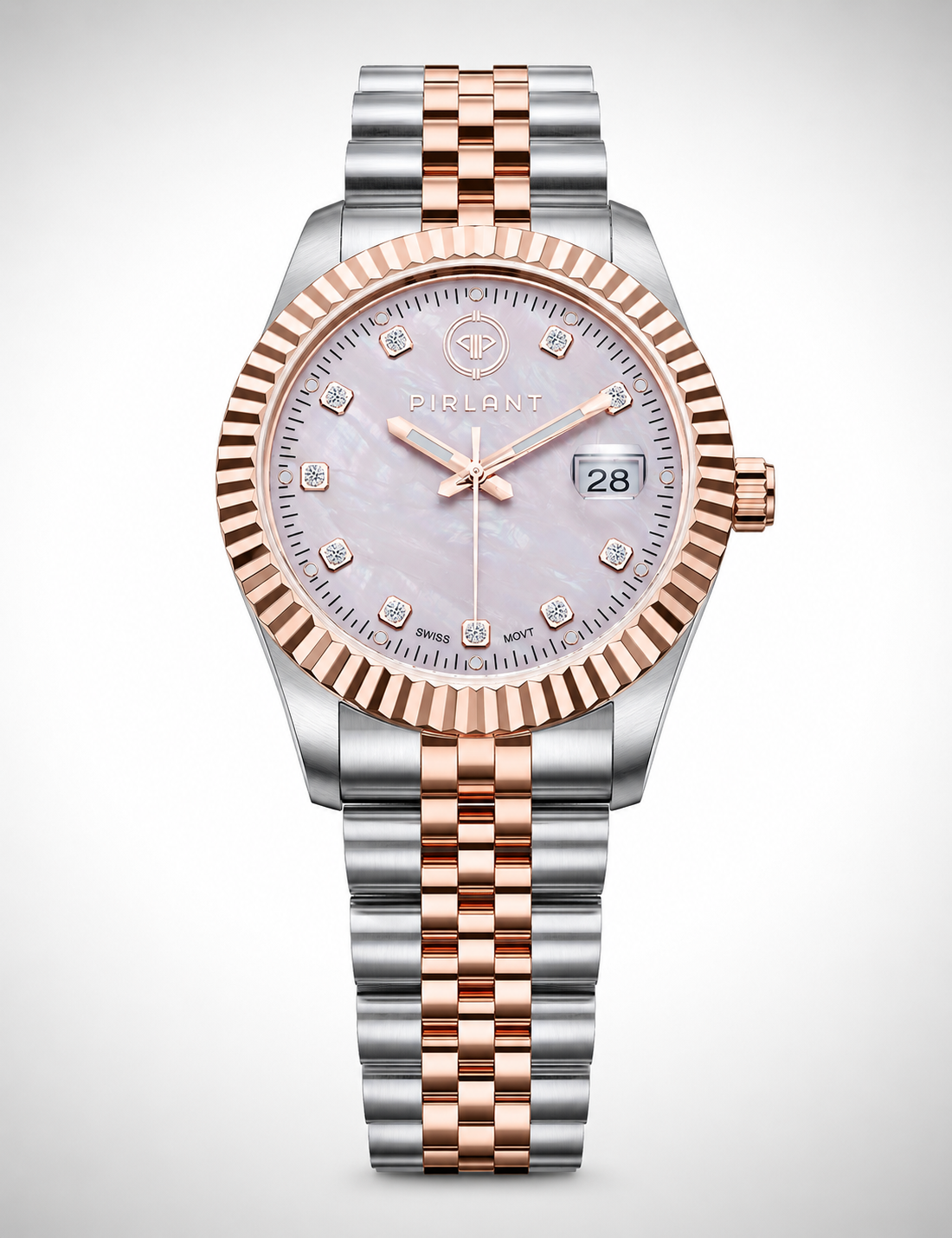 PIRLANT Pink Mother-of-Pearl Dial Women's Watch Main image