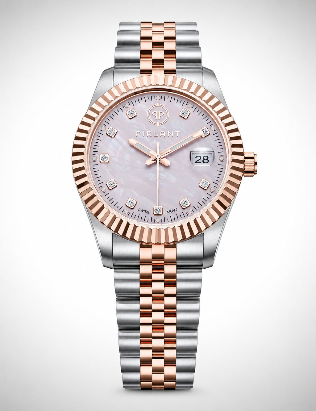 PIRLANT Pink Mother-of-Pearl Dial Women's Watch