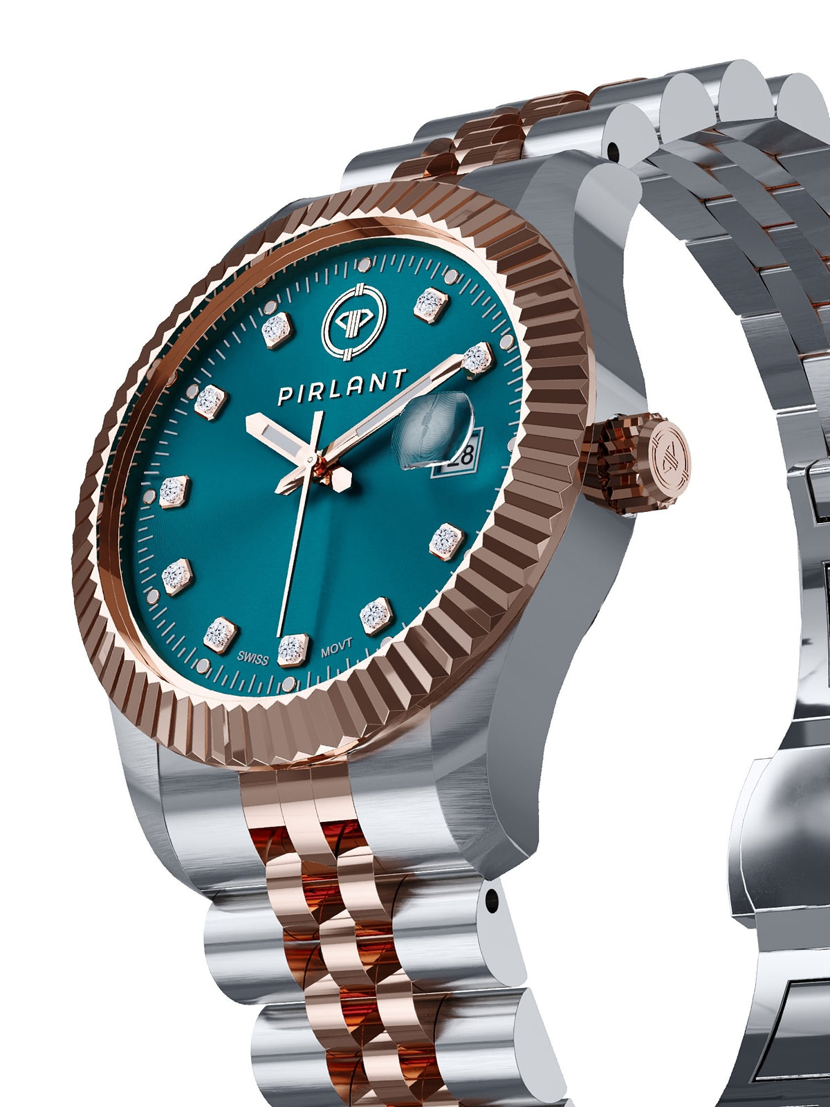 PIRLANT Petrol Blue Dial Women's Watch