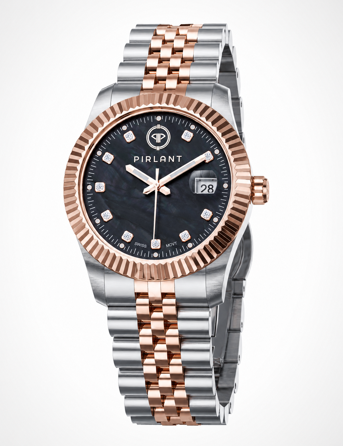 PIRLANT Black Mother-of-Pearl Dial Women's Watch Secondary image
