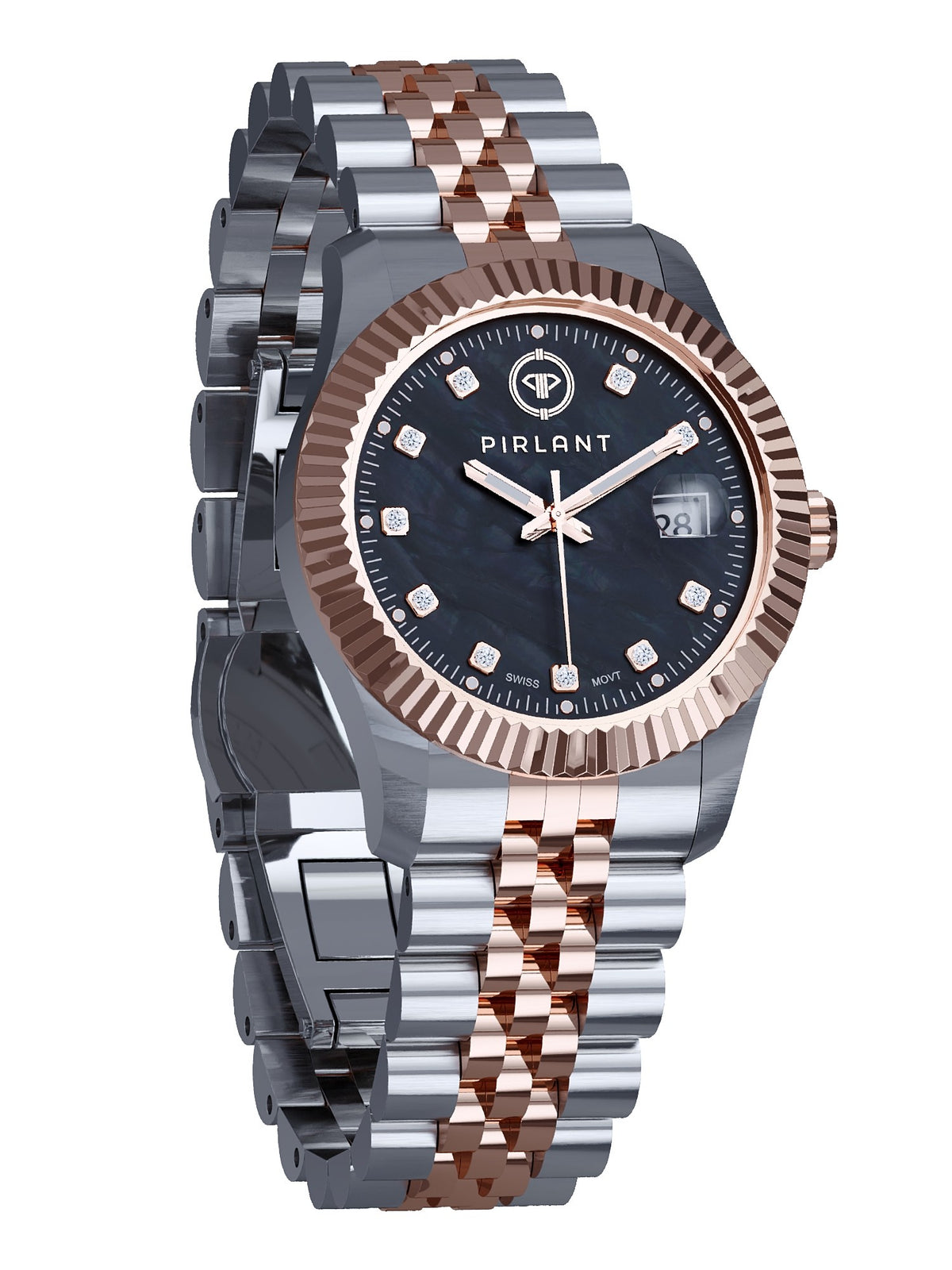 PIRLANT Black Mother-of-Pearl Dial Women's Watch