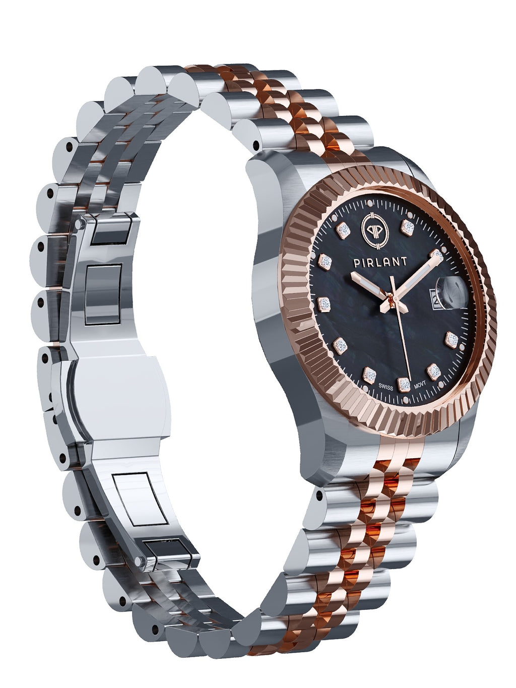 PIRLANT Black Mother-of-Pearl Dial Women's Watch