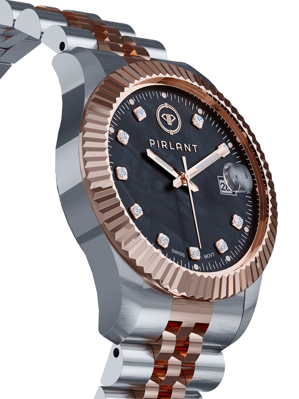 PIRLANT Black Mother-of-Pearl Dial Women's Watch