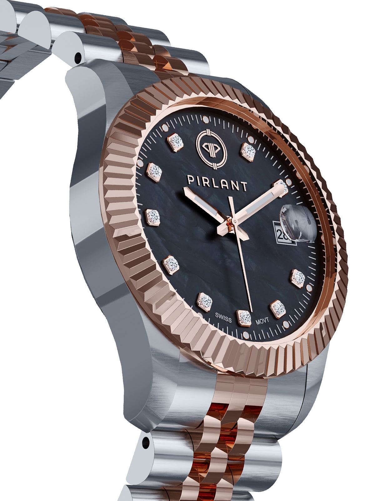 PIRLANT Black Mother-of-Pearl Dial Women's Watch