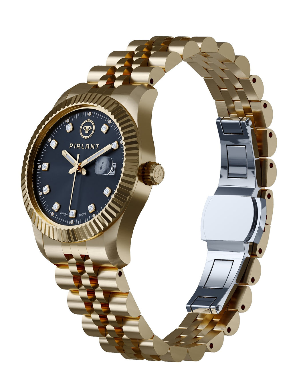 PIRLANT Black Dial Women's Watch