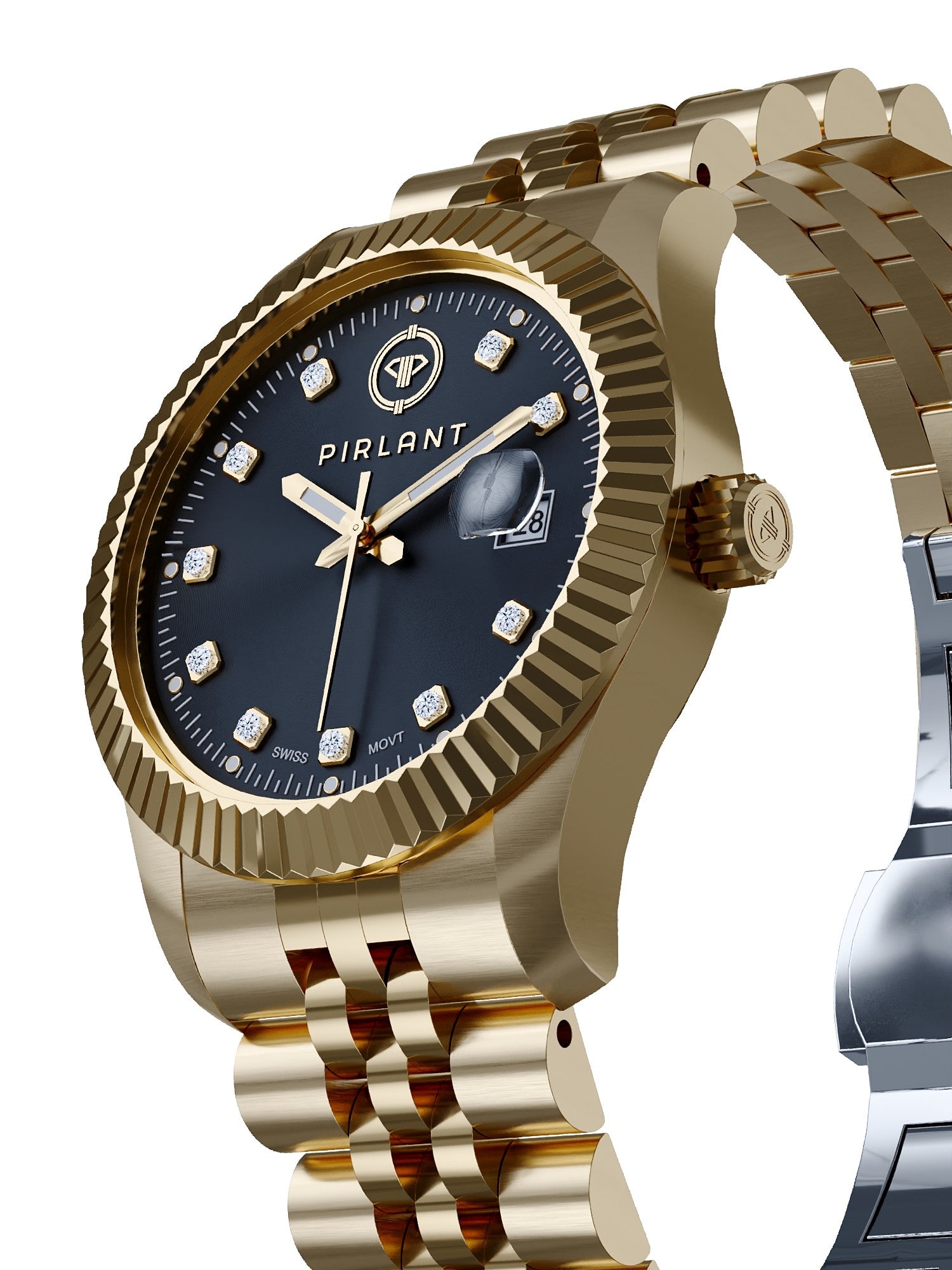 PIRLANT Black Dial Women's Watch