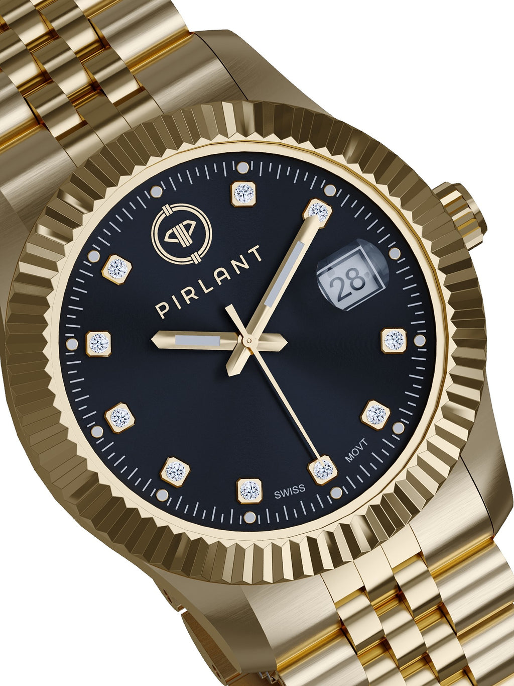 PIRLANT Black Dial Women's Watch