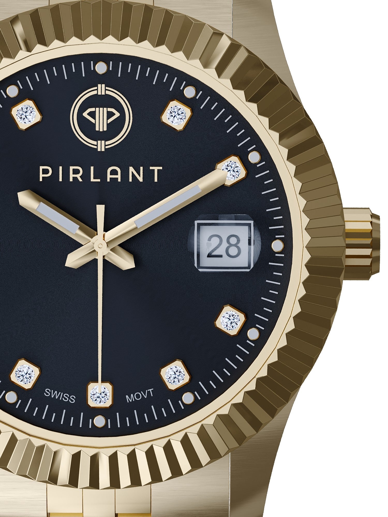 PIRLANT Black Dial Women's Watch
