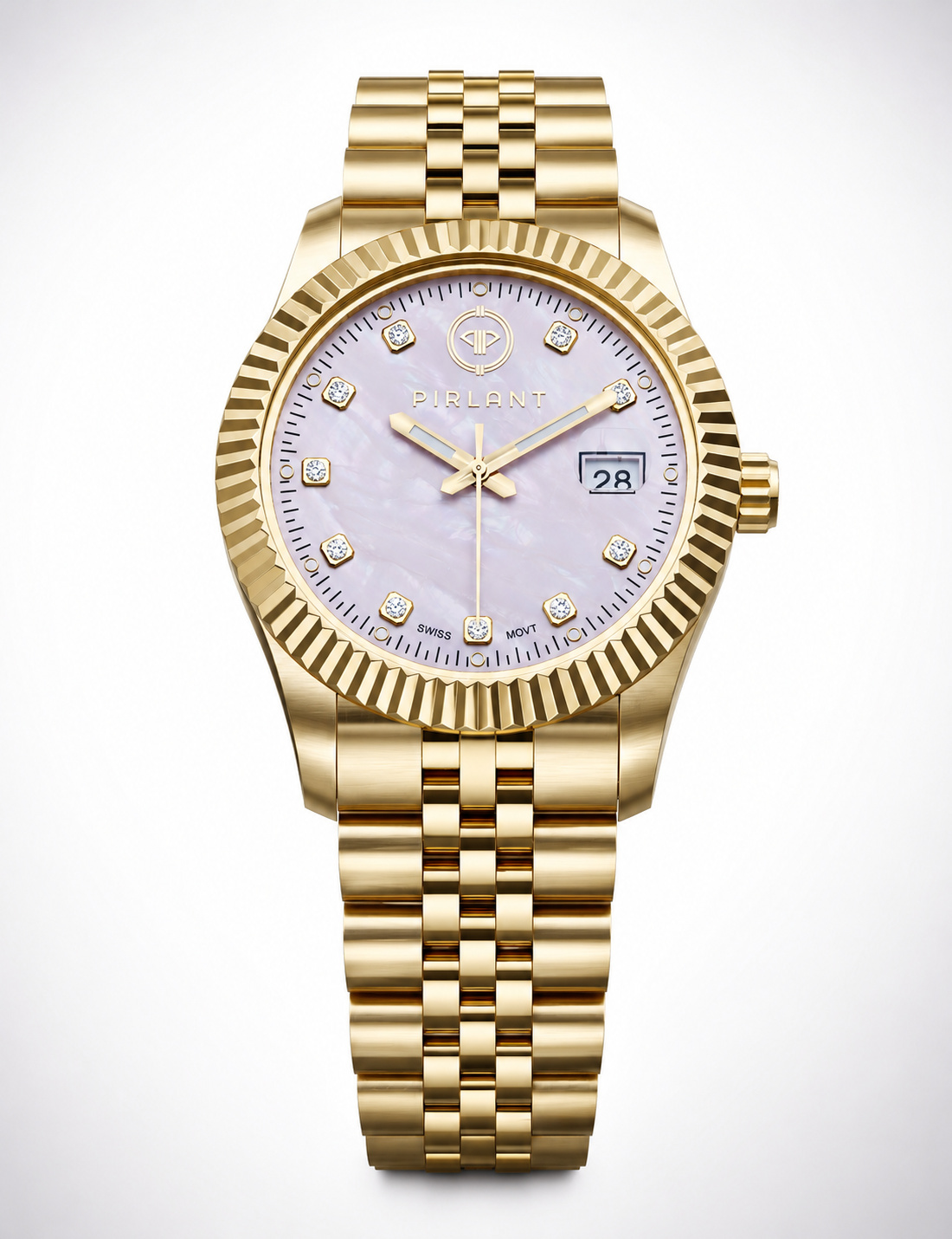 PIRLANT Pink Mother-of-Pearl Dial Women's Watch Main image