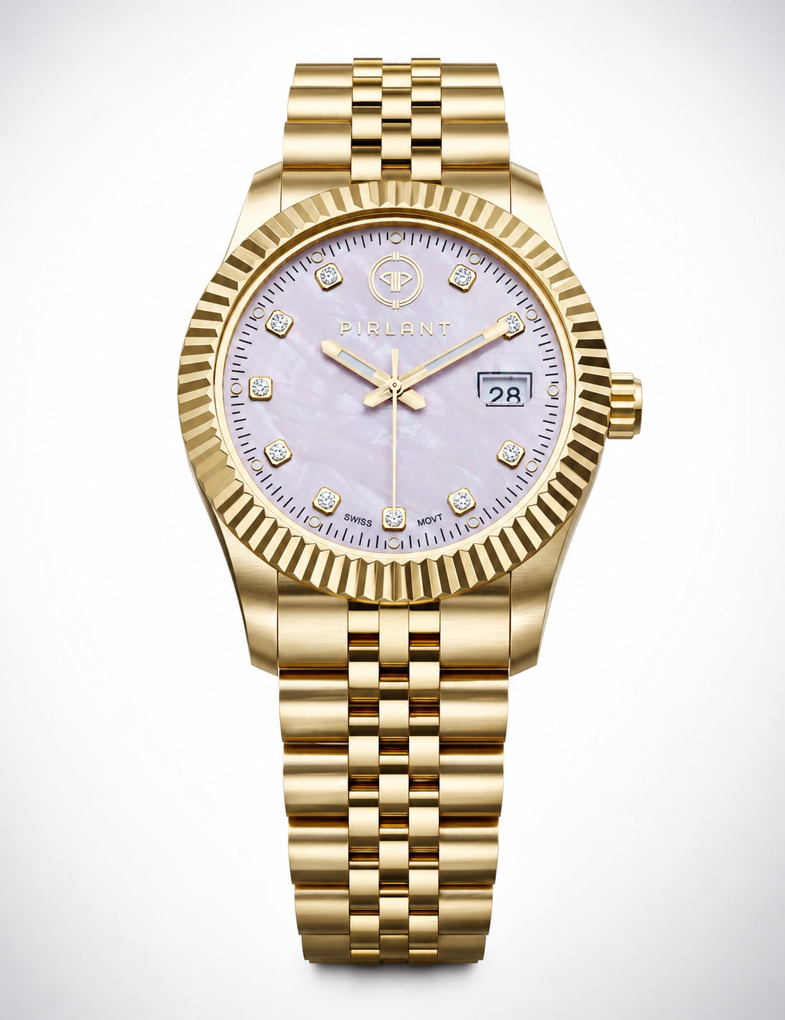 PIRLANT Pink Mother-of-Pearl Dial Women's Watch