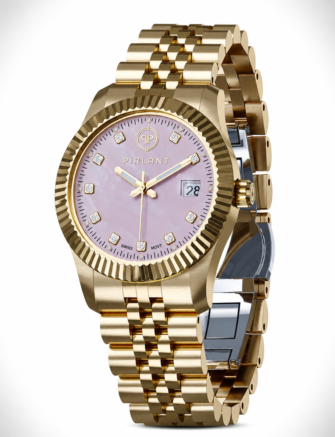 PIRLANT Pink Mother-of-Pearl Dial Women's Watch Secondary image