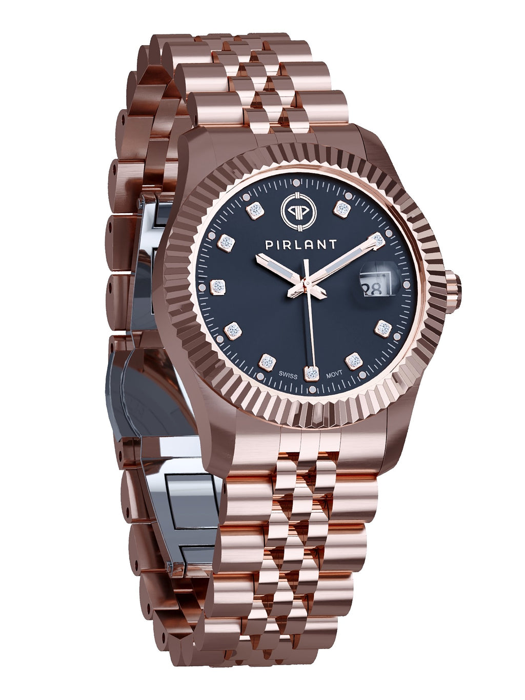 PIRLANT Black Dial Women's Watch