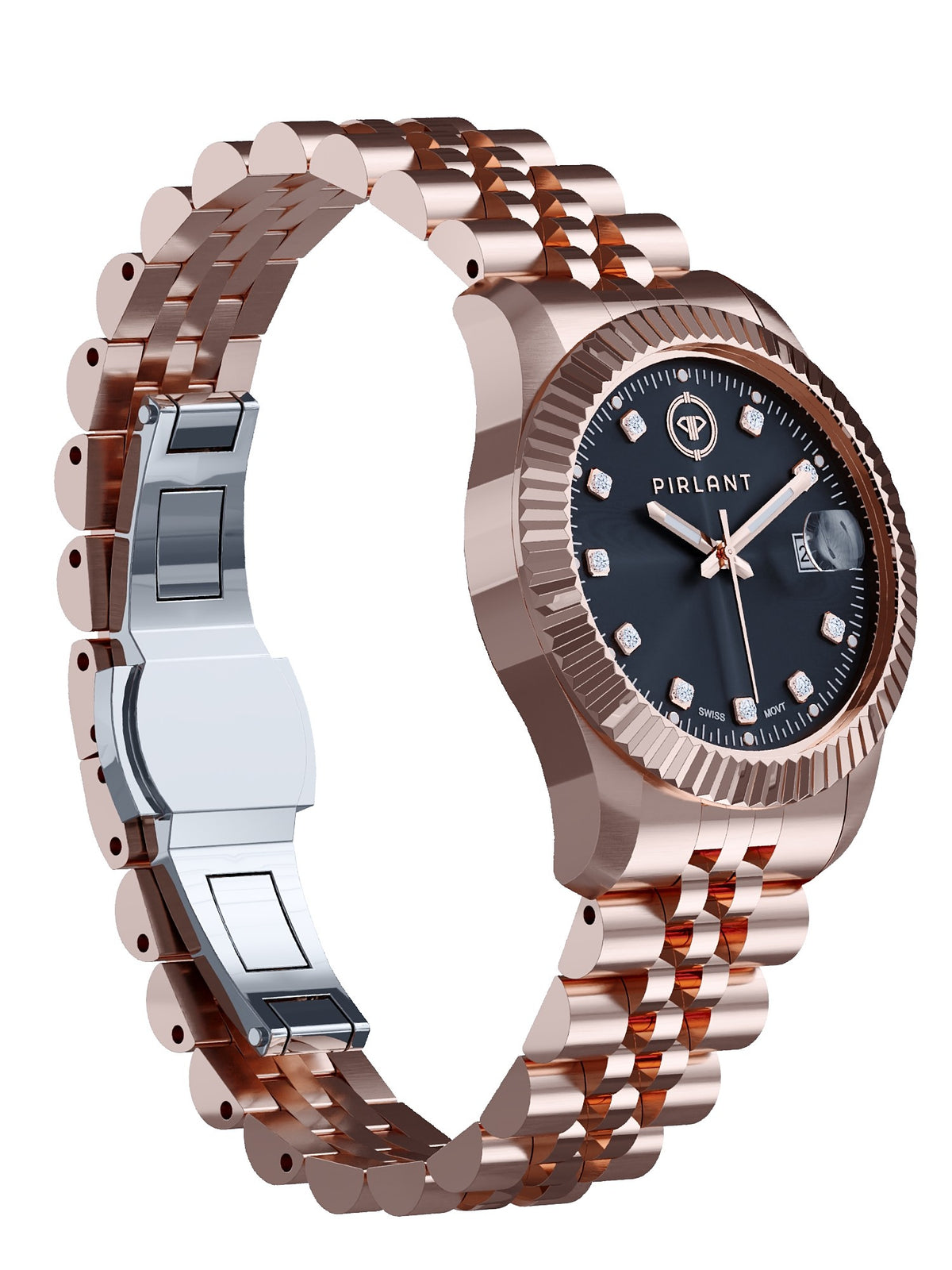 PIRLANT Black Dial Women's Watch