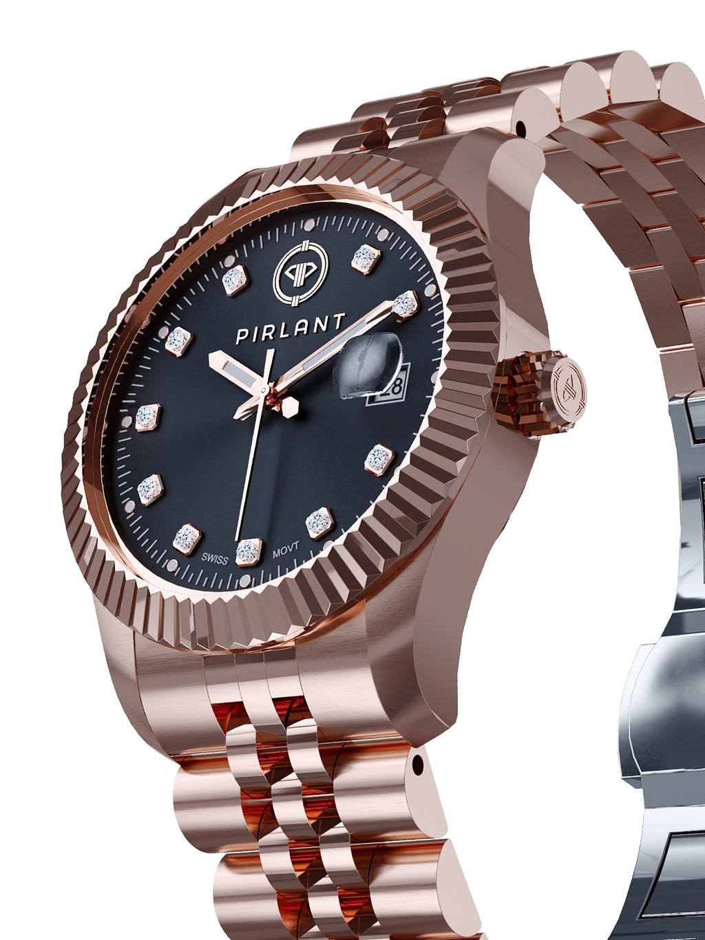 PIRLANT Black Dial Women's Watch