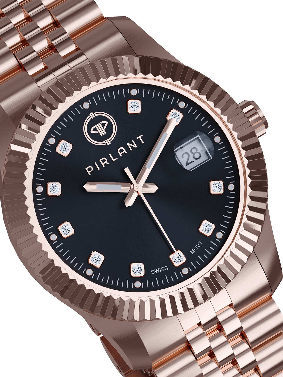 PIRLANT Black Dial Women's Watch